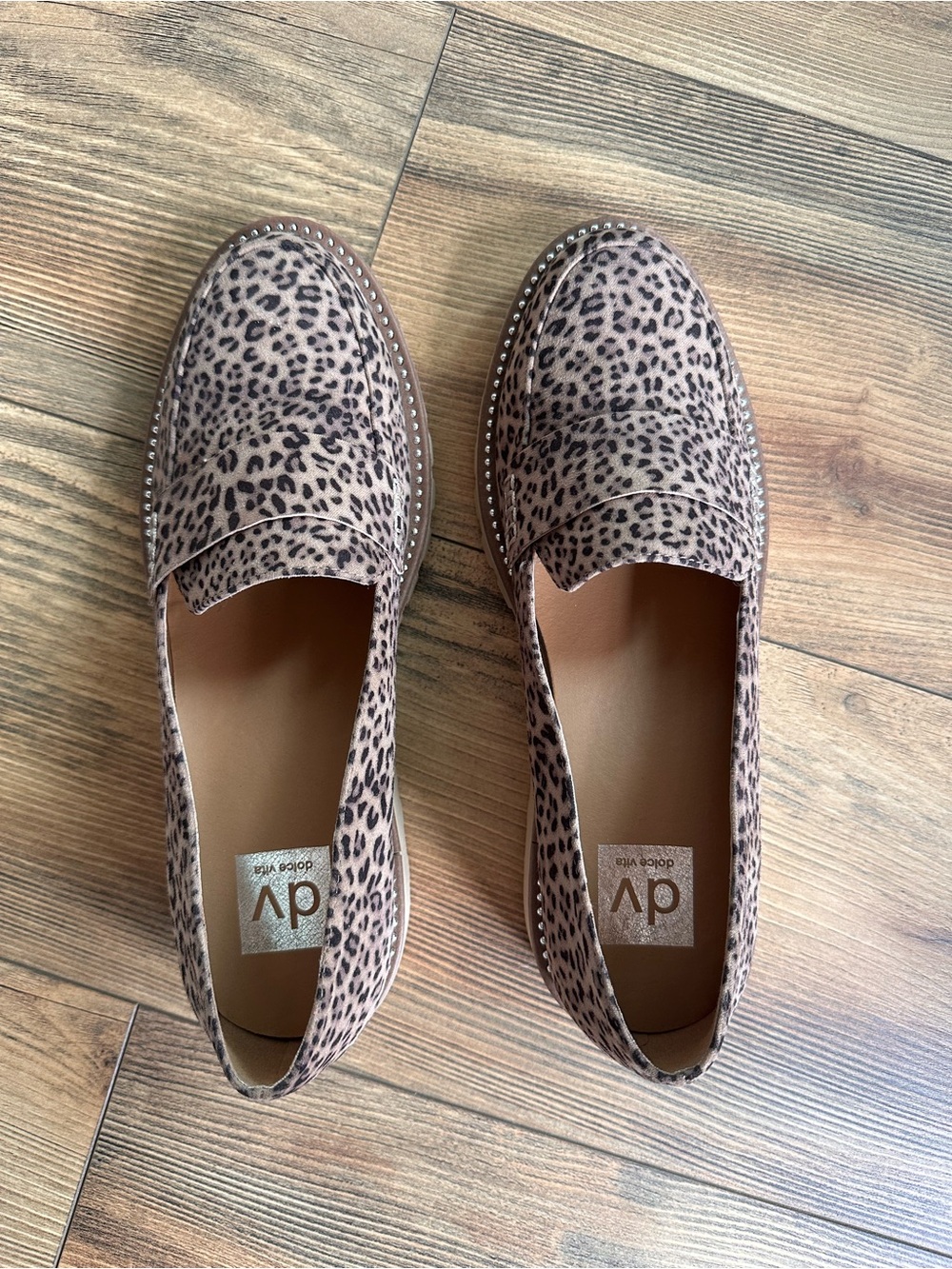 DV by Dolce Vita Leopard-Print Slip On Loafers - Tan/Brown